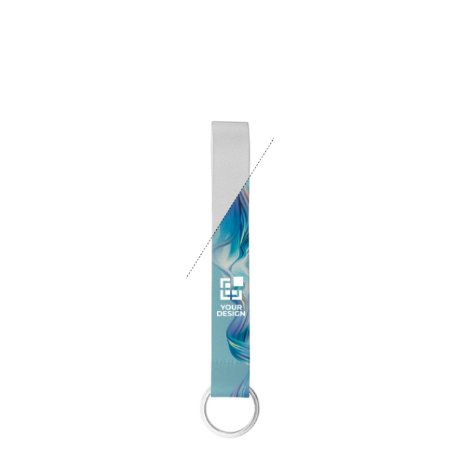 Kurzes Polyesterband zur Sublimation mit Ring 2 x 1,5 cm