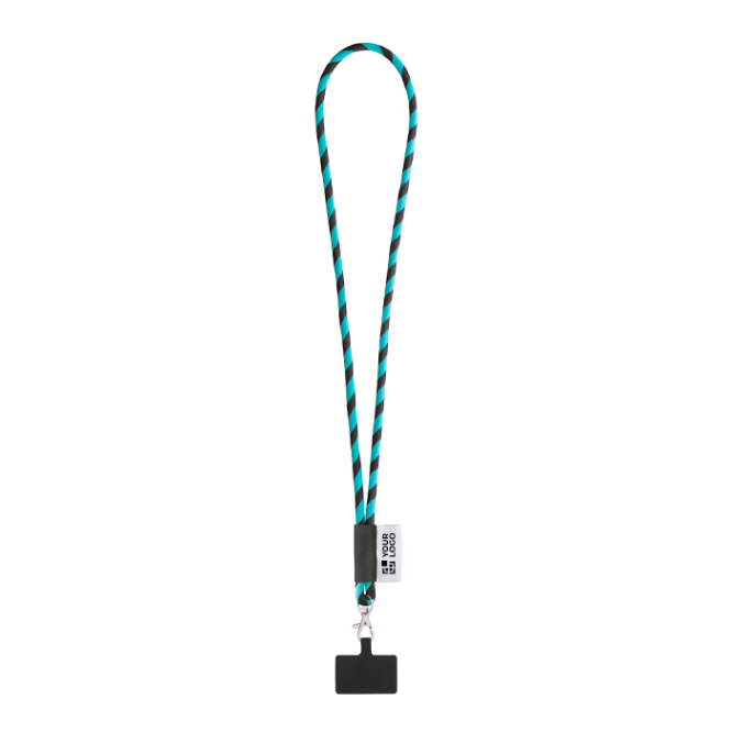 Rundkordel-Lanyard mit Karabiner und Handyhalterung 6,5 x 4,1 cm