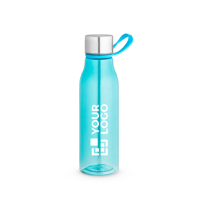 Glänzende, durchscheinende Eco-Trinkflasche mit auslaufsicherem Verschluss 590 ml