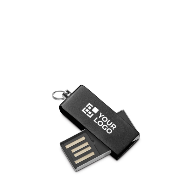 Mini USB Stick aus Aluminium im drehbaren Format