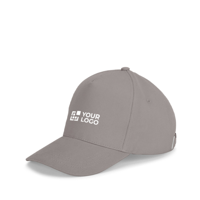 5-Panel-Cap aus gebürsteter Baumwolle mit Metallschnalle 260 g/m²