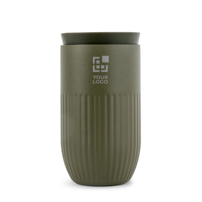 Isolierter Stahl-Thermobecher mit Druckknopfdeckel, 320 ml