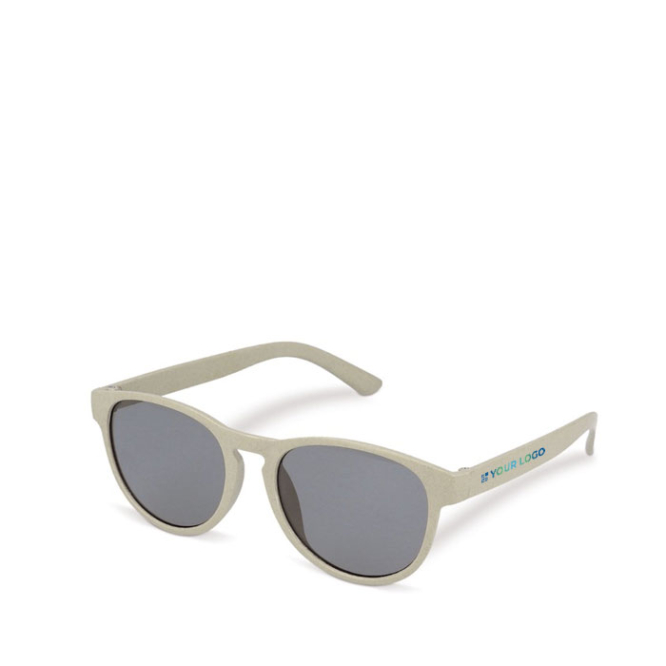 Sonnenbrille aus Weizenstroh in verschiedenen Farben, UV400 Ansicht mit Druckbereich