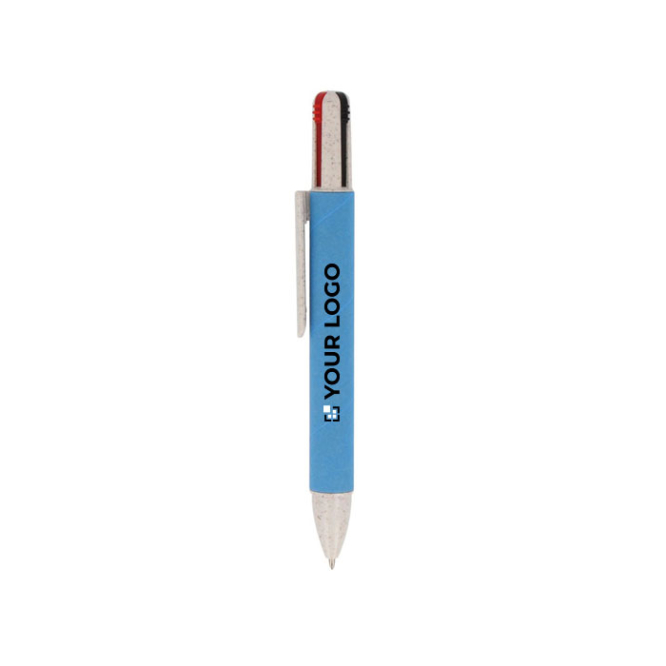 4-in-1-Multifunktionsstift aus umweltfreundlichem Papier Ansicht mit Druckbereich