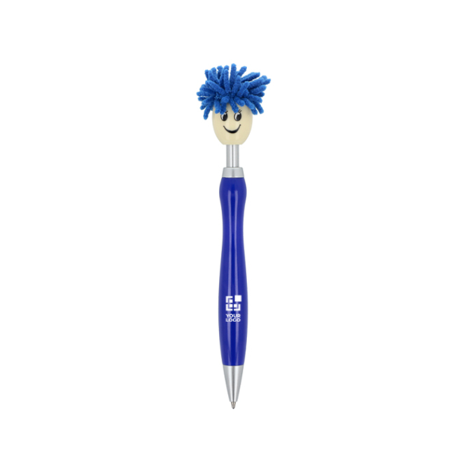 Druckkugelschreiber mit drehbarem Plüsch, blaue Tinte