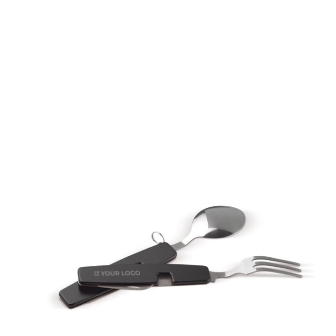 4-in-1 Messer, Gabel, Löffel und Flaschenöffner Ansicht mit Druckbereich