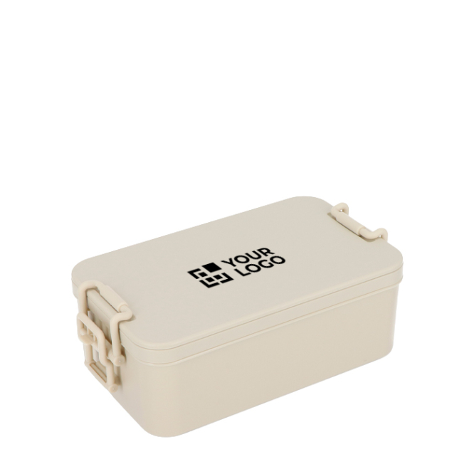Lunchbox mit zwei Ebenen, Verschlussclips und integriertem Besteck 1,55 l