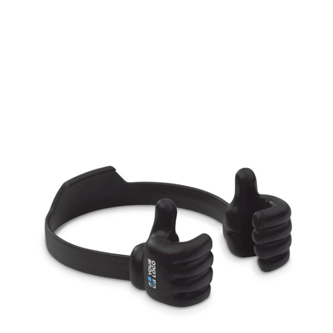 Handyhalter in Form von zwei Händen, die es halten Ansicht mit Druckbereich