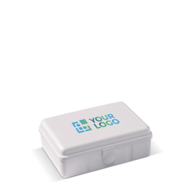 Rechteckige Lunchbox mit Clipverschluss, made in EU, 950 ml Ansicht mit Druckbereich