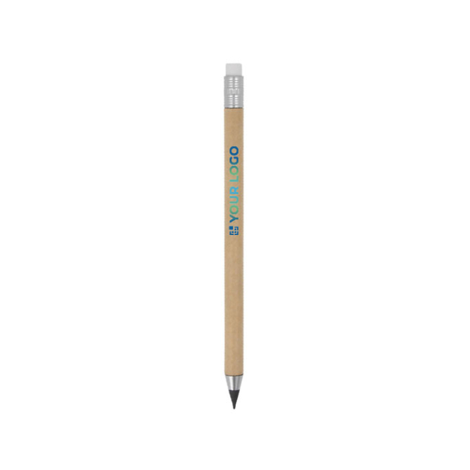 Bleistift aus farbigem Papier ohne Tinte und mit Radiergummi Ansicht mit Druckbereich