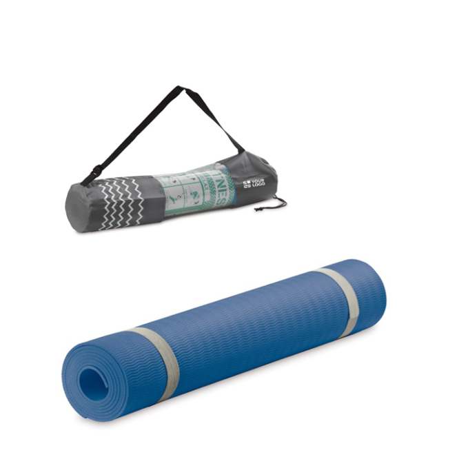 Yogamatte mit Tragetasche, 4 mm dick Ansicht mit Druckbereich