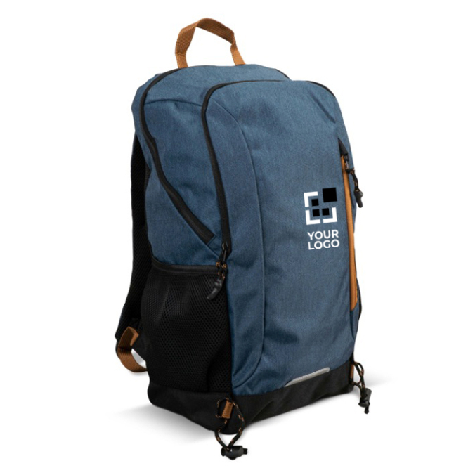 RPET Laptop-Rucksack mit reflektierenden Details, 17'' Ansicht mit Druckbereich