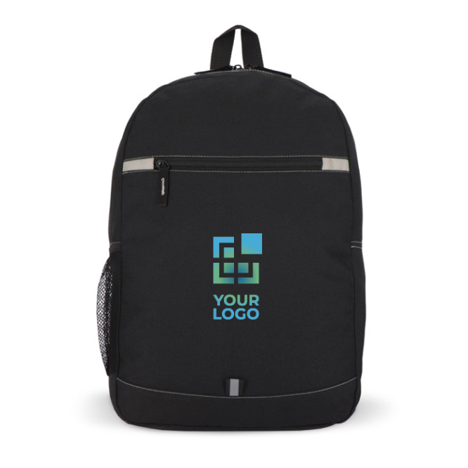 RPET-Rucksack mit kleinen reflektierenden Streifen
