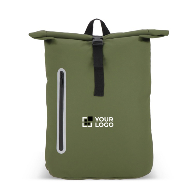 Rolltop-Rucksack aus PU mit reflektierenden Details, 20 L