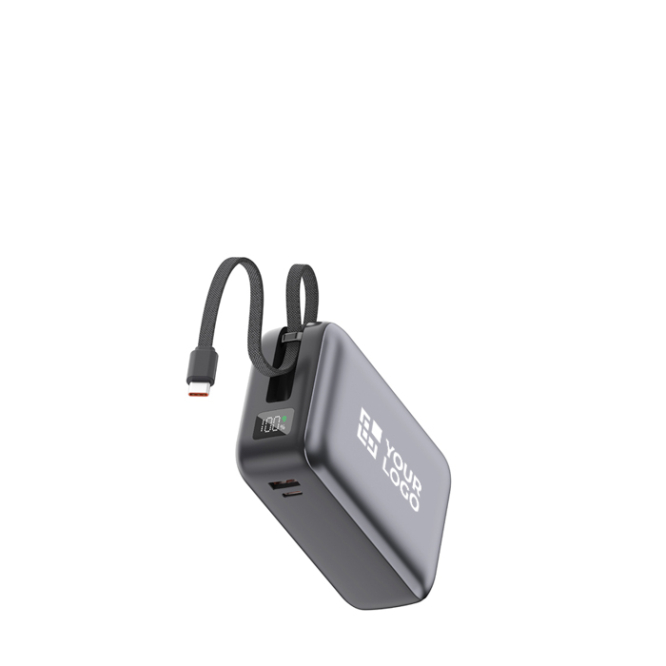 Kompakte Powerbank mit Schnellladen und LED Display 30000 mAh