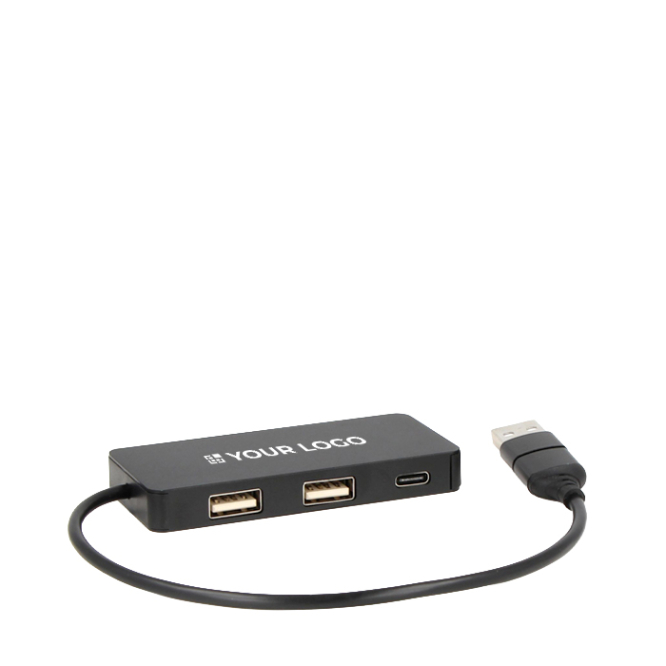 USB-C/USB-A Hub aus recyceltem Aluminium, 3 Ports