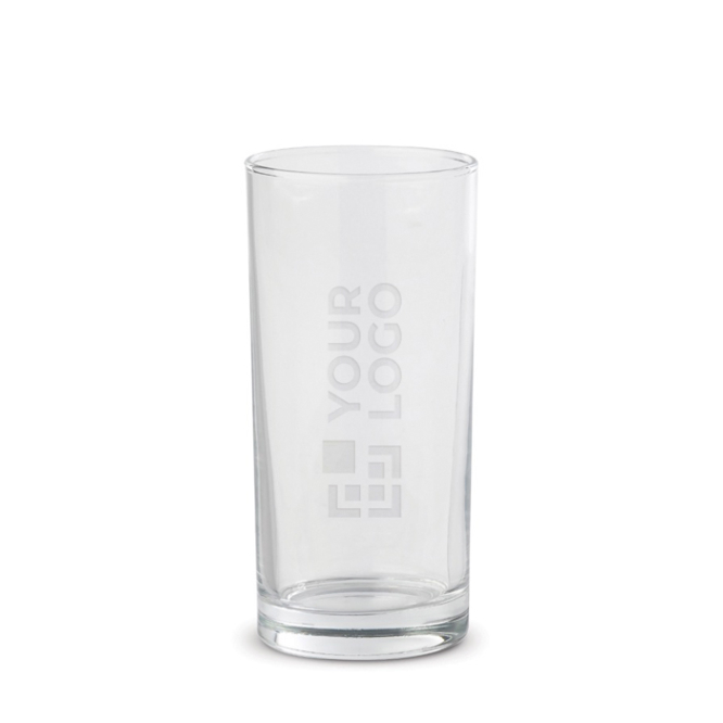 Spülmaschinenfestes Glas im klassischen Look, 270 ml Ansicht mit Druckbereich
