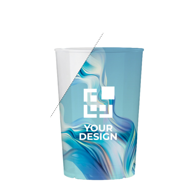Wiederverwendbarer Kunststoffbecher, in Europa hergestellt, 250 ml