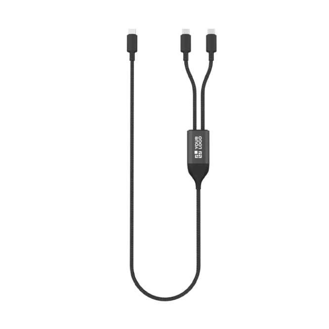 Massgefertigtes Ladekabel mit doppeltem USB-C-Ausgang, Schnellladen 100W