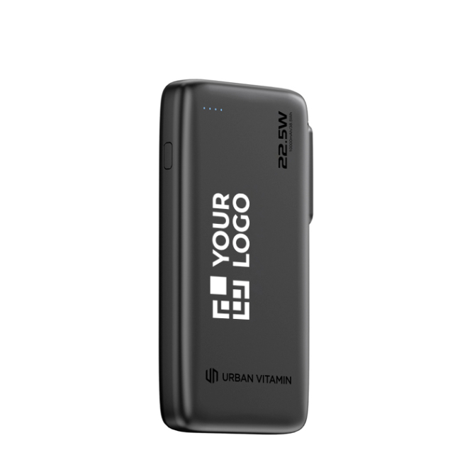 Powerbank mit einziehbarem Kabel und Ladeanzeige 10.000 mAh
