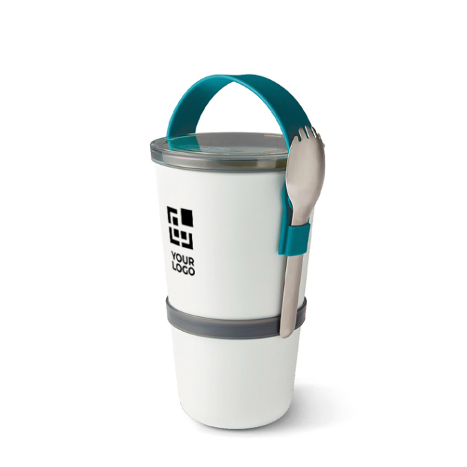 Becherförmige Lunchbox mit 2 Fächern von Black+Blum, 900 ml