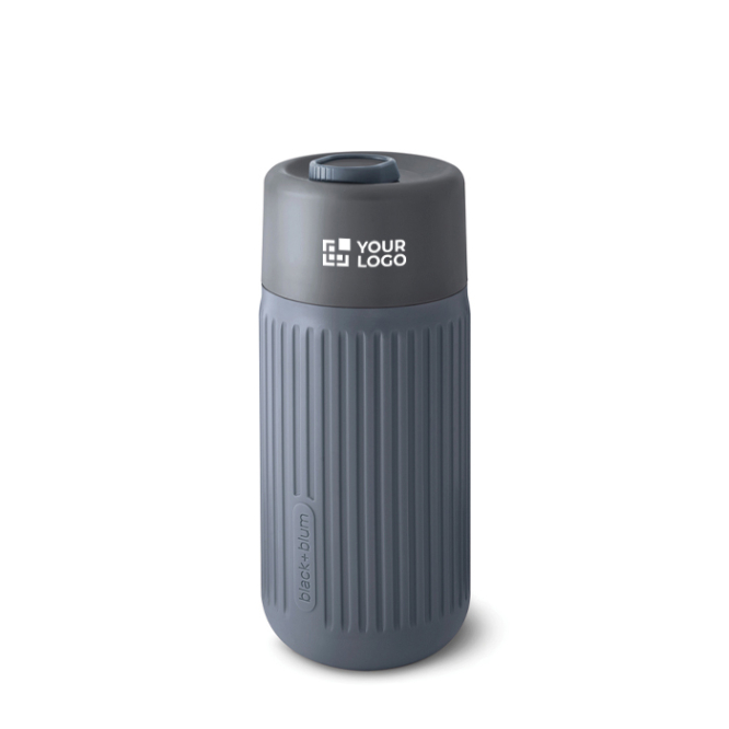 Thermo-Reisebecher aus Glas mit Silikonhülle Black & Blum 340 ml