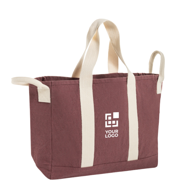 Strandtasche aus recyceltem Canvas mit Waschfinish 400 g/m²