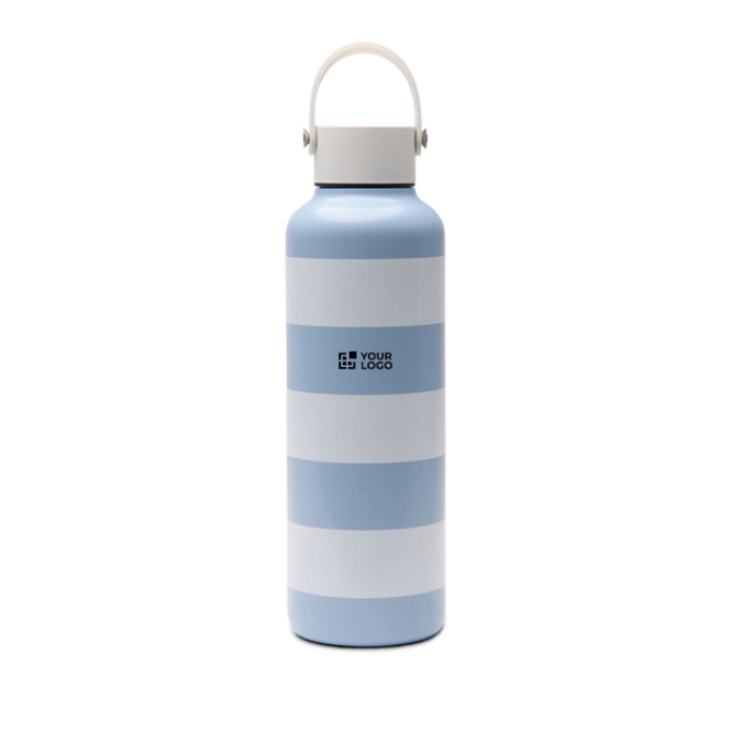 Auslaufsichere Thermoflasche mit Stranddesign und Trageschlaufe 600ml