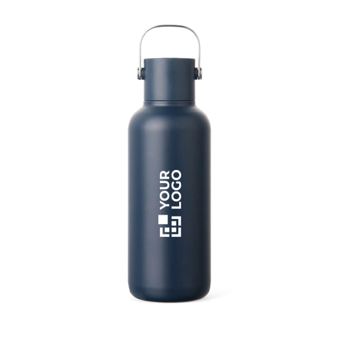 Doppelwandige Thermoflasche mit Strohhalm und auslaufsicherem Deckel 600ml