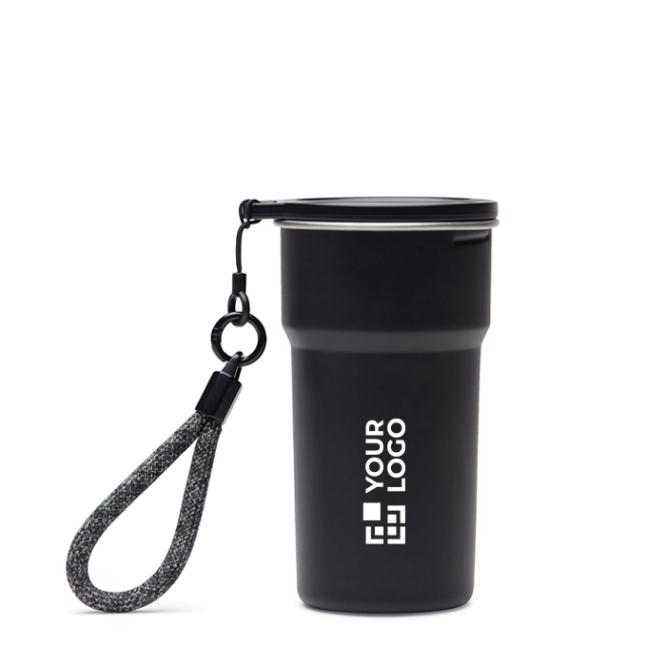Reisebecher aus recyceltem Edelstahl mit integrierten Bechern 450 ml