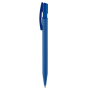 Transparenter billiger Kuli mit Soft-Touch, blaue Tinte farbe blau dritte Ansicht