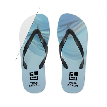 Bedruckte Flip Flops mit Sublimation Ansicht mit Druckbereich