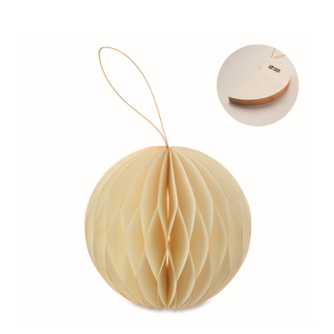 Papierornament Kugel Weihnachten personalisierbar