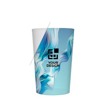 Durchscheinender wiederverwendbarer Plastikbecher, 400 ml