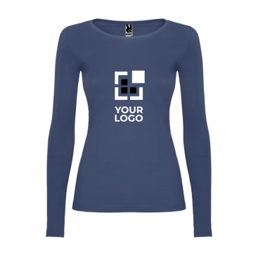 Damen-T-Shirt aus Baumwolle mit langen Ärmeln 