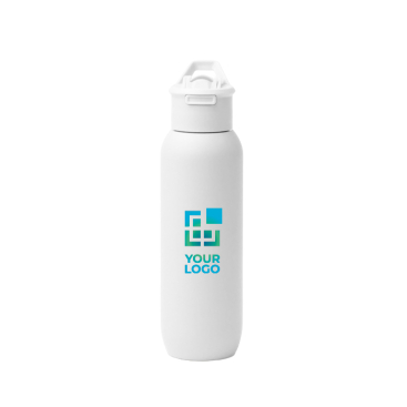 Thermoflasche aus recyceltem Edelstahl mit Strohhalm 500 ml