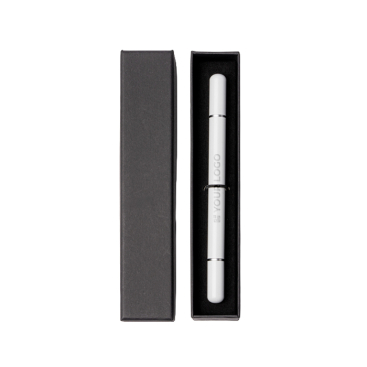 2in1 Kugelschreiber Metall mit endloser Spitze blaue Tinte
