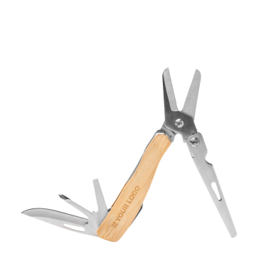 4-in-1-Multitool mit Bambus- und Edelstahlgehäuse