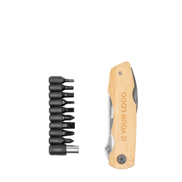 5-in-1-Multifunktionswerkzeug mit Bambus- und Edelstahlgehäuse