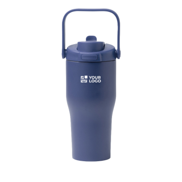 Thermoflasche aus recyceltem Edelstahl mit Druckknopföffnung 550 ml
