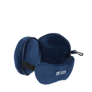 Reiseset mit Kissen & Schlafmaske aus Baumwolle/Polyester