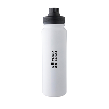 Edelstahlflasche 800 ml doppelwandig mit Handyhalter-Deckel