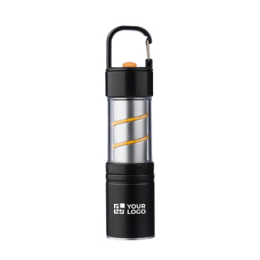 COB-Aluminiumtaschenlampe mit 3 Lichtfunktionen und Karabiner