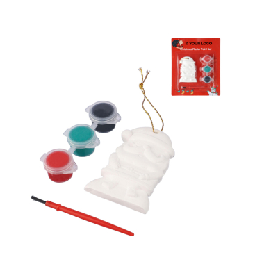 Weihnachtsanhänger Gips Weihnachtsmann zum Bemalen mit Farben
