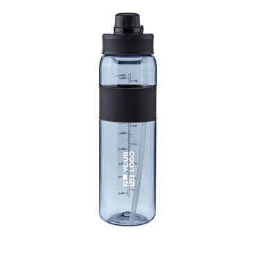 Kunststoffflasche mit doppelter Trinkoption im Deckel, 900 ml