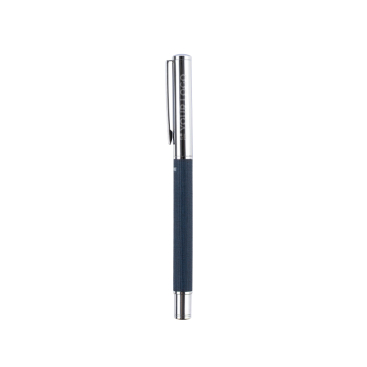Rollerball aus Messing und RPET, personalisierbar, mit blauer Tinte