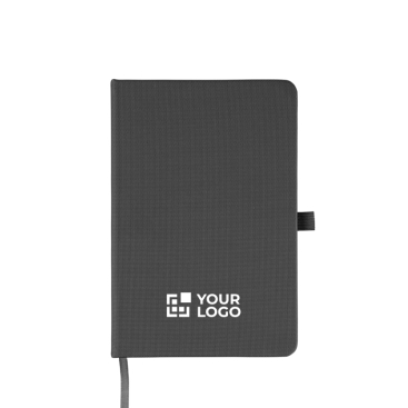 A5-Notizbuch aus RPET-Polyester mit halbfestem Einband, linierten Seiten