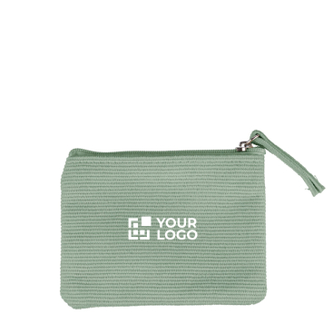 Geldbörse aus Cord zum Personalisieren mit passendem Reissverschluss