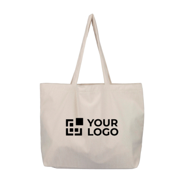 Cordtasche mit langen Henkeln, Hauptfach und Innentasche