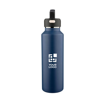 Doppelwandige Edelstahlflasche mit Transportdeckel 600 ml